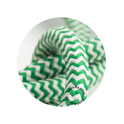 Textielsnoer groen-wit zebra
