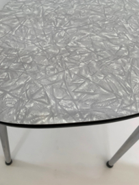 Formica stoel grijs-wit dessin (3x)