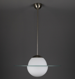 Hanglamp Saturn met glasplaat ring