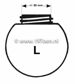 Schroefbol houder maat L porselein waterdicht