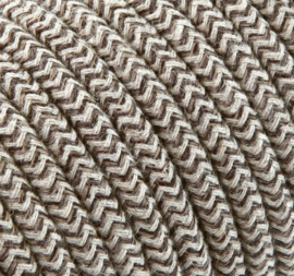 Textielsnoer zand-bruin zebra