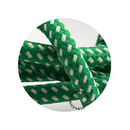 Textielsnoer groen met wit stipje