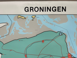 Vintage schoolkaart Groningen