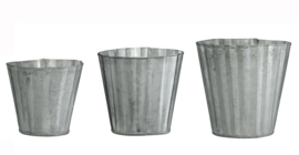 Wavy pots zink set van 3 Madam Stoltz