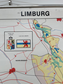 Vintage schoolkaart Limburg