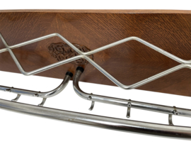 Vintage kapstok hout-chroom