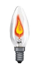 kaarslamp neon flakker e14 3w