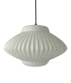 Hanglamp geplooid glas mat opaal