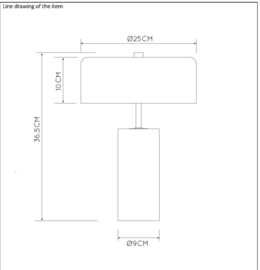 Tafellamp marmer/messing