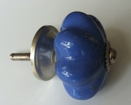 Knop geschulpt blauw