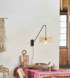 Wandlamp rotan Madam Stoltz