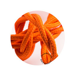 Textielsnoer gedraaid oranje