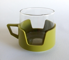 Theeglas JAJ olijfgroen