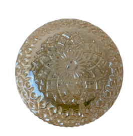 Plafonnière amberkleurig glas