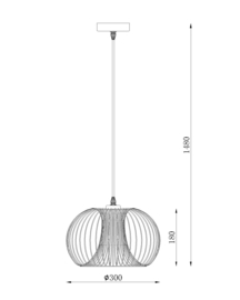 Hanglamp wire rond