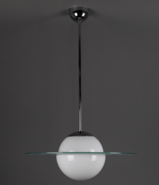 Hanglamp Saturn met glasplaat ringen