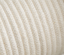 Textielsnoer wit linnen Natural 3 polig