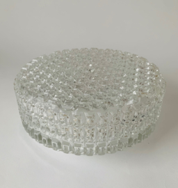 Vintage plafonnière kristalglas + bakeliet
