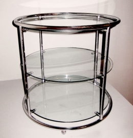 Jaren '30 bijzettafel chroom-glas