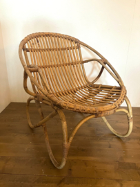 Vintage rotan fauteuil Rohé