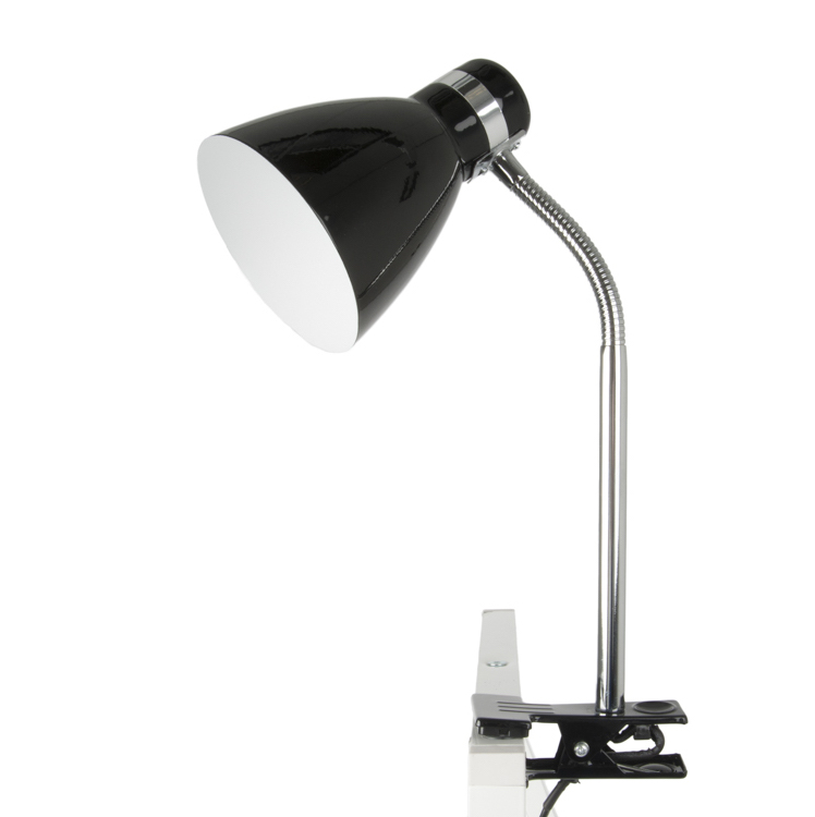 Cliplamp "Study" zwart