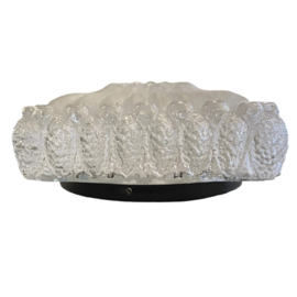 Plafonnière vierkant kristalglas
