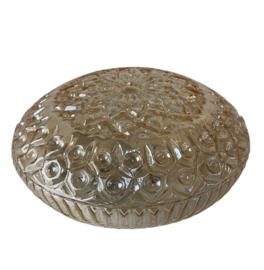 Plafonnière amberkleurig glas