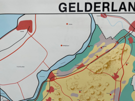 Vintage schoolkaart Gelderland