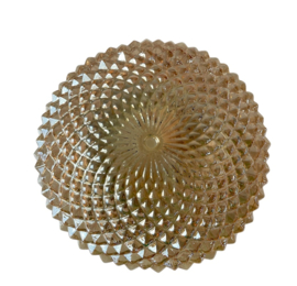 Plafonnière amberkleurig glas (2x)