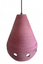 Hanglamp aardewerk paars
