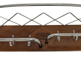 Vintage kapstok hout-chroom