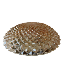 Plafonnière amberkleurig glas (2x)