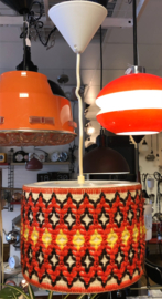 Hanglamp vintage met geborduurde kap