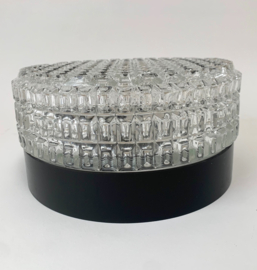 Vintage plafonnière kristalglas + bakeliet