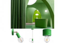 Wand- of plafondlamp groen