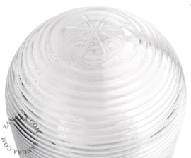 Schroefglas Druppel helder ribbel maat M