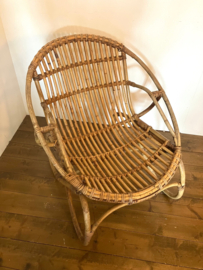 Vintage rotan fauteuil Rohé
