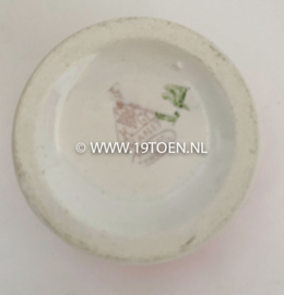 Vintage beker wit/rood/zwart Granit