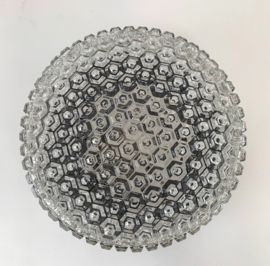 Vintage plafonnière kristalglas + bakeliet