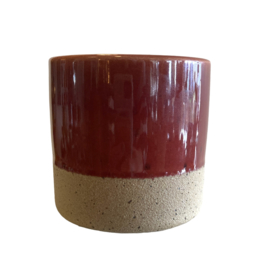 Bloempot Two tone Bordeaux rood