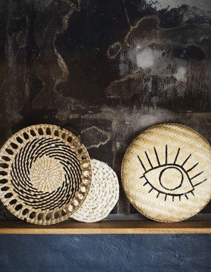 Wanddecoratie / tray bamboe oog Madam Stoltz