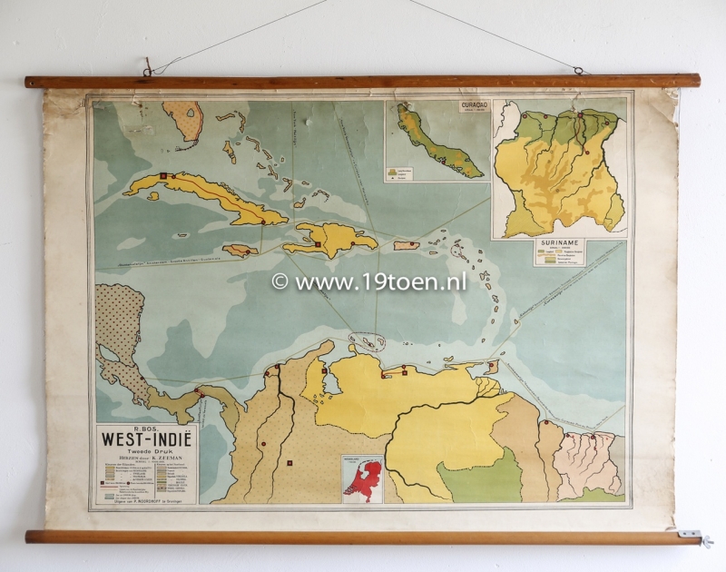 Oude landkaart "West Indië"
