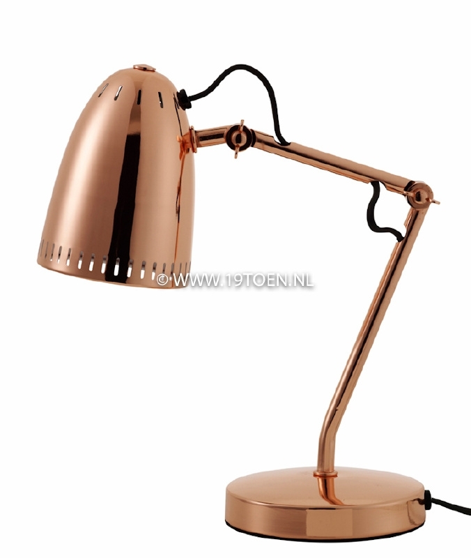 Dynamo bureaulamp koper