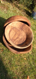 houten schalen van 10 cm diep
