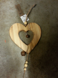 houten hanger , hart/ ster