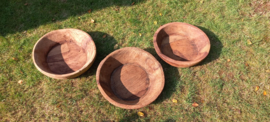 houten schalen van 10 cm diep
