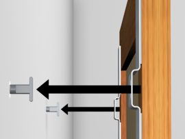 Security Dibondhanger set compleet (2x dibondhanger + 2x T-schroef + 2x pluggen) max. 6 kg