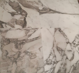 Vloertegel  marmer Carrara Arabescato Vagli 610x610x10 mm mat gezoet met strakke kanten Prijs per m2