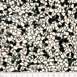 Ecostone Terrazzo  Nero & Bianco 400x400x15 mm mat gezoet