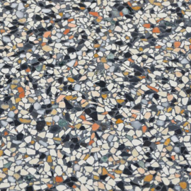 Ecostone Terrazzo Nero & Terra  400x400x15 mm mat gezoet